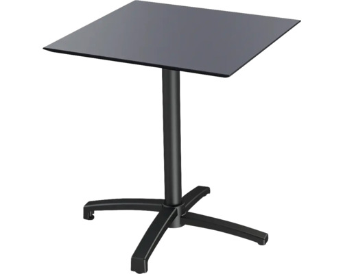 Quadratischer Bistrotisch mit Fußkreuz