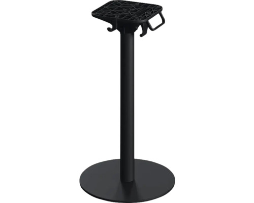 Tischgestell mit runder Bodenplatte und quadratischer Montageplatte