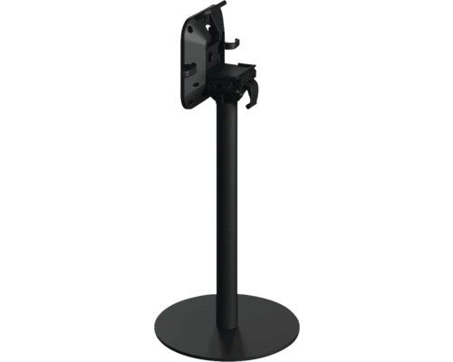 Schwarzer Montageständer für eine sichere Gerätebefestigung.