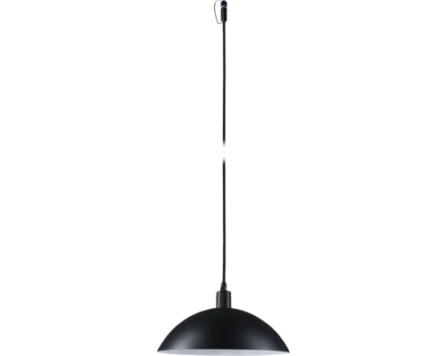 Schwarze Hängelampe mit Lampenschirm