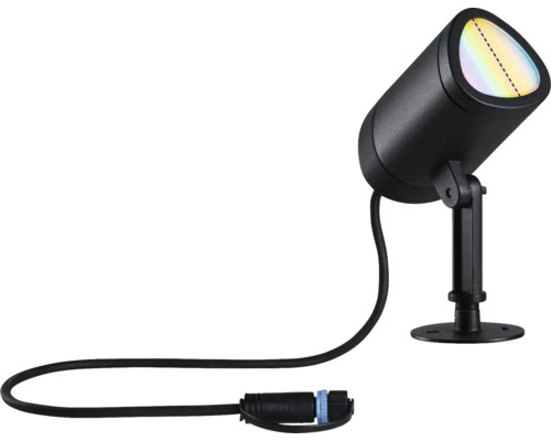 Gartenstrahler aus Metall mit Kabel und Stecker