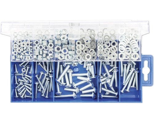 Sortimentskasten mit Schrauben, Muttern und Unterlegscheiben