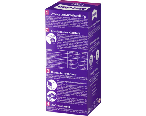 Metylan Vlies Tapetenkleister 720 Gramm Packung für Vliestapeten