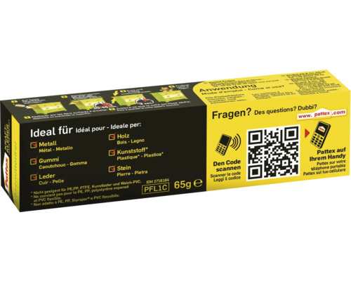 Pattex Kraftkleber Kontaktkleber Packung für Metall, Gummi, Leder, Holz, Kunststoff und Stein