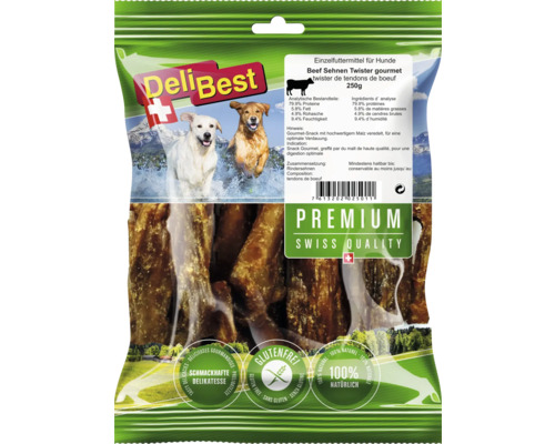 Hundesnack Delibest Beef Sehnen Twyster 250 g