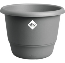 Grauer Kunststoff Blumentopf mit Elho Logo
