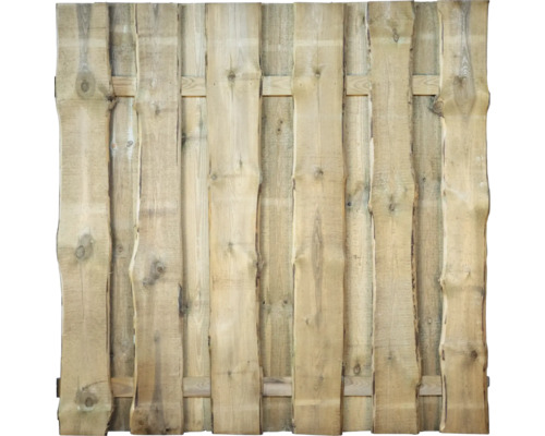 Hauptelement Fünen 180 x 180 cm kesseldruckimprägniert braun Holzzaun-Element mit naturbelassener Oberfläche