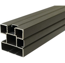 Alupfosten Ecosteck inkl. Pfostenkappen 6,8 x 6,8 x 180 cm anthrazit