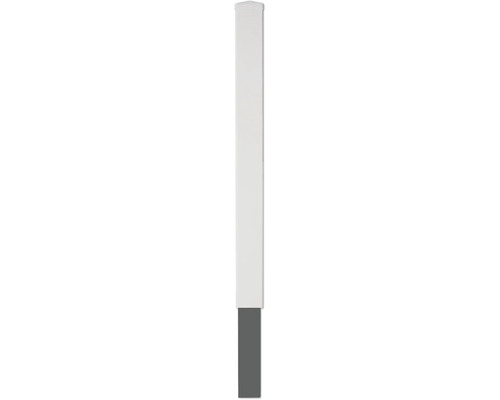 Pfosten Lightline zum Einbetonieren 9 x 9 x 150 cm weiß Einfacher Briefkasten aus Stahl