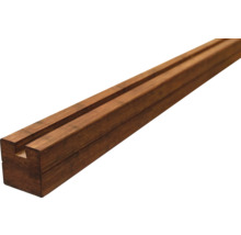 Anfangspfosten/Endpfosten Elegant Bambus inkl. Edelstahlkappe 7 x 7 x 250 cm braun
