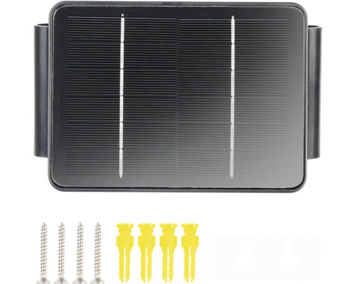 Solarpanel mit Schrauben und Dübeln
