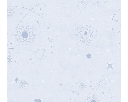 Tapete mit Sternen, Monden, Planeten und Himmelskörpern