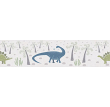 Tapete mit Dinosauriern und Palmen für Kinderzimmer