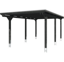 Holzcarport mit Flachdach und sechs Pfosten