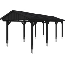 Einzelcarport SKAN HOLZ Fichtelberg inkl. Pfostenanker 317 x 808 cm anthrazit