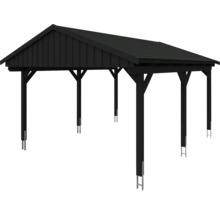 Einzelcarport SKAN HOLZ Fichtelberg inkl. Pfostenanker, schwarze Dachschindeln 423 x 566 cm anthrazit
