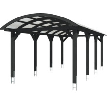 Einzelcarport SKAN HOLZ Franken inkl. Pfostenanker 376 x 755 cm anthrazit