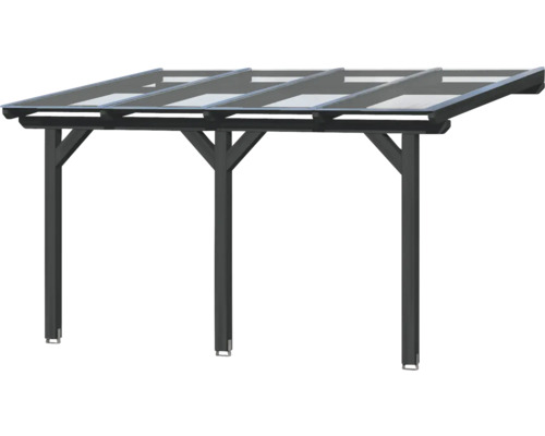 Überdachung aus Aluminium und Kunststoff