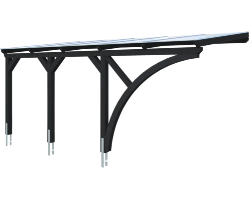 Holzcarport mit transparentem Dach