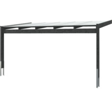 Carport aus Holz mit transparentem Dach