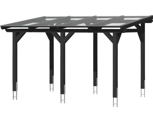 Holzcarport mit Glasdach