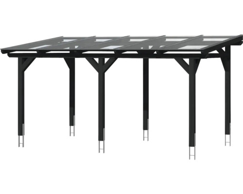 Holzcarport mit transparentem Dach