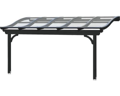 Freistehendes Carport mit gewelltem Dach