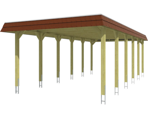 Holzcarport mit Satteldach