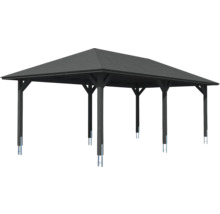 Einzelcarport SKAN HOLZ Taunus inkl. Pfostenanker 439 x 786 cm anthrazit