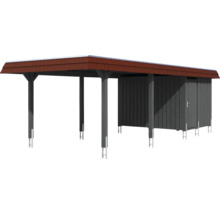 Carport aus Holz mit Geräteschuppen
