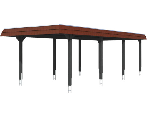 Freistehender Carport mit Ziegeldach für den Außenbereich