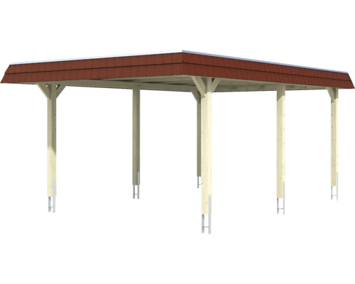 Holz Carport mit Ziegeldach für den Außenbereich