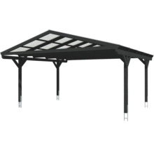 Doppelcarport SKAN HOLZ Westerwald inkl. Pfostenanker 570 x 541 cm anthrazit