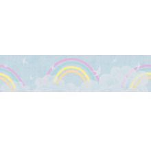 Tapete mit Regenbogen, Wolken und Vögeln