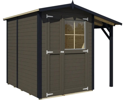 Gartenhaus aus Holz mit Fenster und Vordach