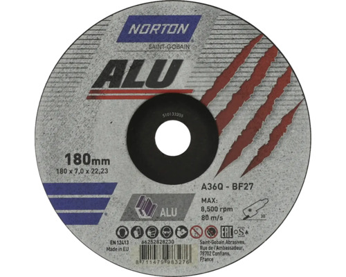 Aluminium Schruppscheibe Norton Ø 180x22,23 mm Aluminium Schruppscheibe Norton Ø 180x22,23 mm
