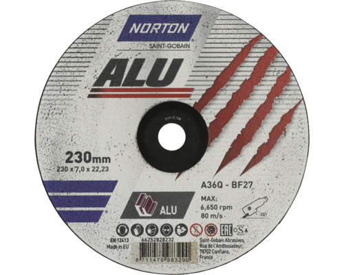 Norton Schleifscheibe Aluminium 230 Millimeter