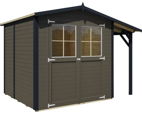 Gartenhaus mit Doppeltür und Vordach
