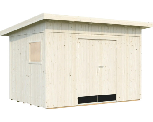 Holzgartenhaus mit Doppeltür und Fenster