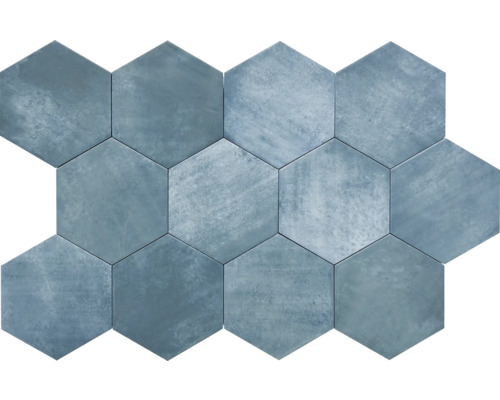Hexagon Fliese Denia Blue Hexa 14x16cm