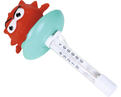 Badethermometer mit rotem Froschdesign zur Temperaturmessung