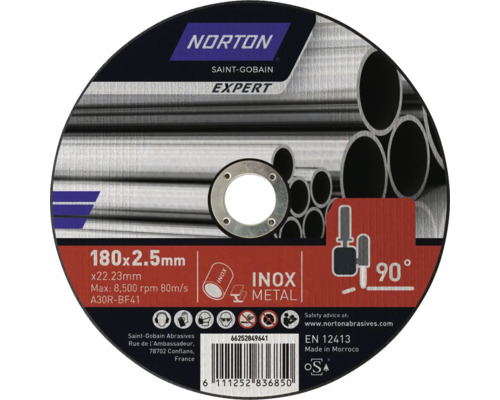 Expert Trennscheibe Norton Stahl & Inox Ø 180x22,23 mm