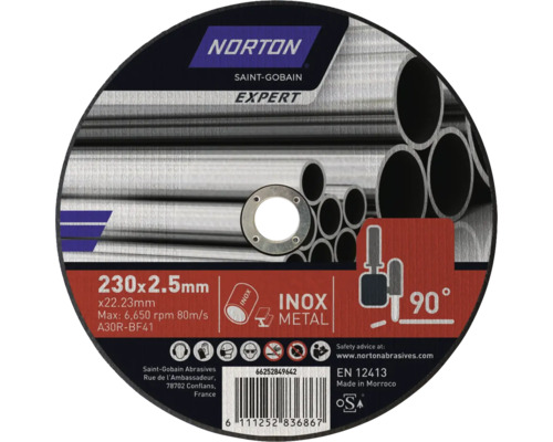 Expert Trennscheibe Norton Stahl & Inox Ø 230x22,23 mm Expert Trennscheibe Norton Stahl & Inox Ø 230x22,23 mm