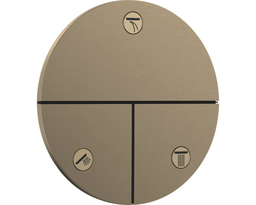 hansgrohe Umstellventil Unterputz SHOWERSELECT COMFORT S für 3 Verbraucher brushed bronze gebürstet ohne Unterputzgrundkörper 15558140