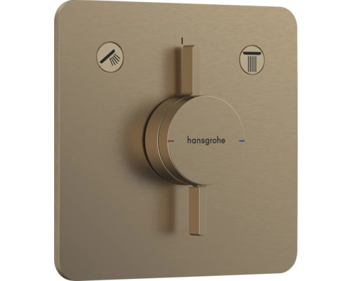 hansgrohe Duscharmatur Unterputz DUOTURN Q für 2 Verbraucher brushed bronze gebürstet ohne Unterputzgrundkörper 75414140