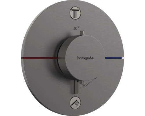 hansgrohe Duscharmatur mit Thermostat SHOWERSELECT COMFORT S brushed black chrom gebürstet ohne Unterputzgrundkörper 15556340
