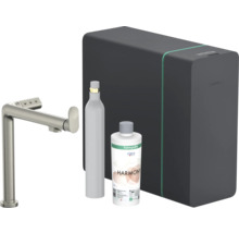 Hansgrohe Aqittura M90 SodaSystem mit Armatur, CO2-Flasche und Filterkartusche