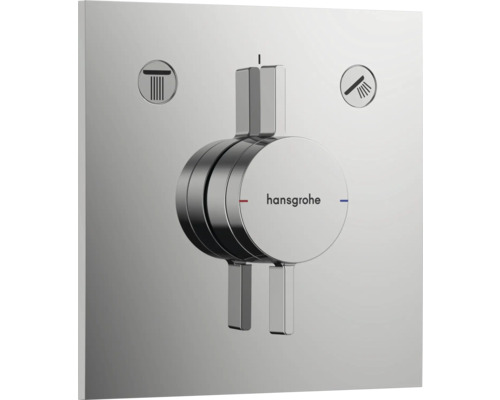 hansgrohe Duscharmatur Unterputz DUOTURN E für 2 Verbraucher chrom ohne Unterputzgrundkörper 75417000 Hansgrohe Armatur für Dusche und Badewanne