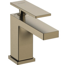 hansgrohe Waschtischarmatur TECTURIS E 80 CoolStart brushed bronze gebürstet mit Zugstangen-Ablaufgarnitur 73004140