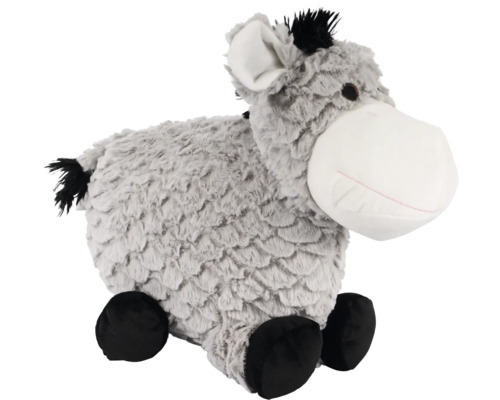 Graues Stofftier Esel